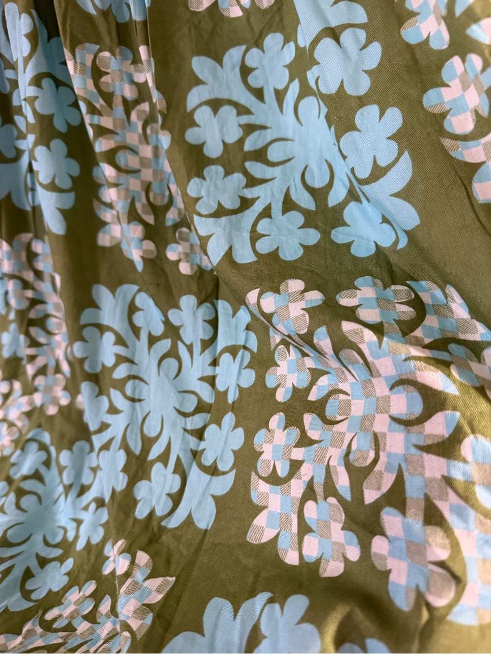 Strapless Hamakua Palaka Inspired Pua Quilt Pattern Strapless Dress - Picture 4 of 4